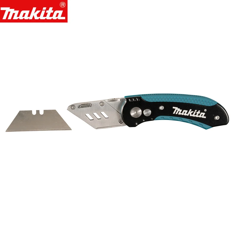 Makita E-10908 Utility Knife Quick Change Folding Manual Retractable Safe Portable Hand Tools Folding Knife With 10 Blades