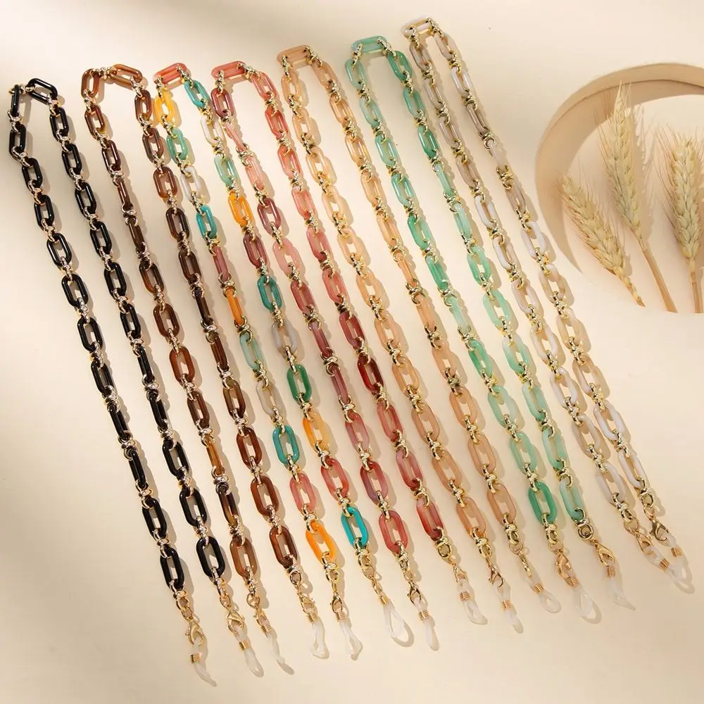 

Candy Color Acrylic Glasses Chain Multicolor Sunglasses Lanyard Necklace Women Reading Glasses Hanging Neck Strap Rope