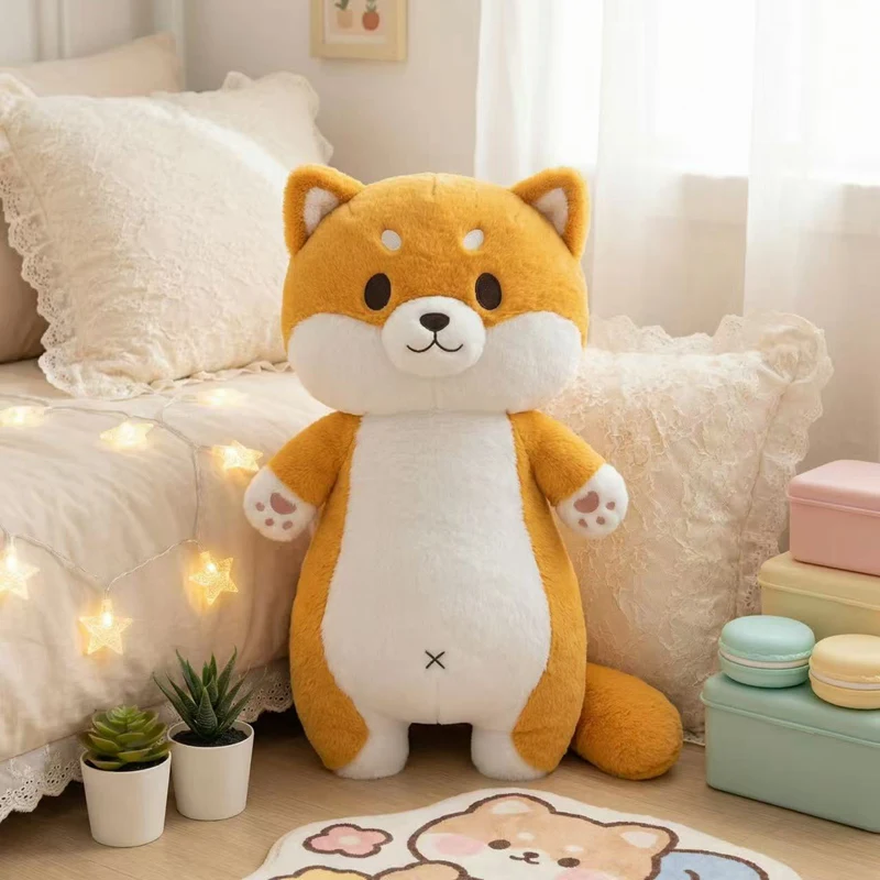 

Anime Shiba Inu Dog Plush Toy Soft Stuffed Standing Puppy Cartoon Dog Throw Pillow Bed Nap Cushion Birthday Gift
