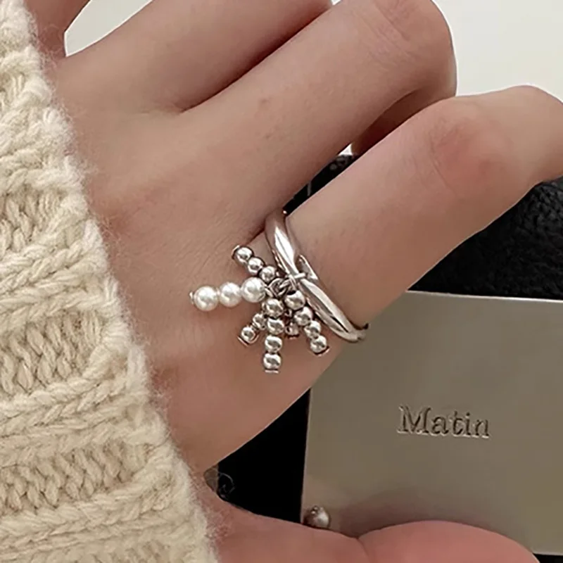 Mewanry Silver Color Tassel Ring For Women New Fashion Creative Romantic Wedding Party Bride Jewelry Accessories Gifts Wholesale