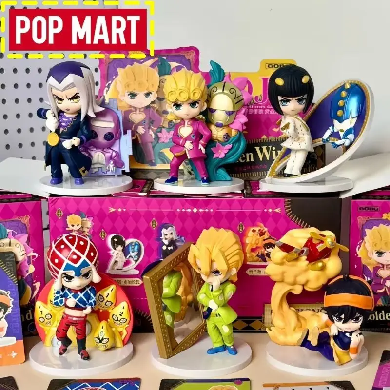 

Genuine Pop Mart Jojo'S Bizarre Adventure Golden Wind Blind Box Q Version Anime Figurine Collectors Desktop Display Anime Gifts