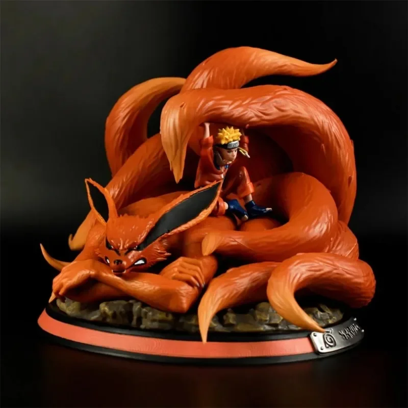 Anime Peripheral Naruto Statue Uzumaki Naruto Kurama Kyuubi Bust GK Very Large PVC Action Figure Collectible Model Doll Toy 20cm