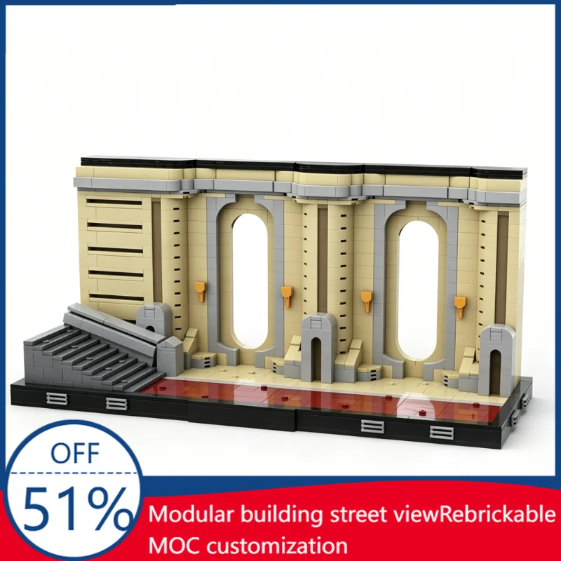 1149PCS MOC Temple Diorama Scene Model Custom Building Blocks DIY Educational Assembly Toy For Display Collection Festival Gift