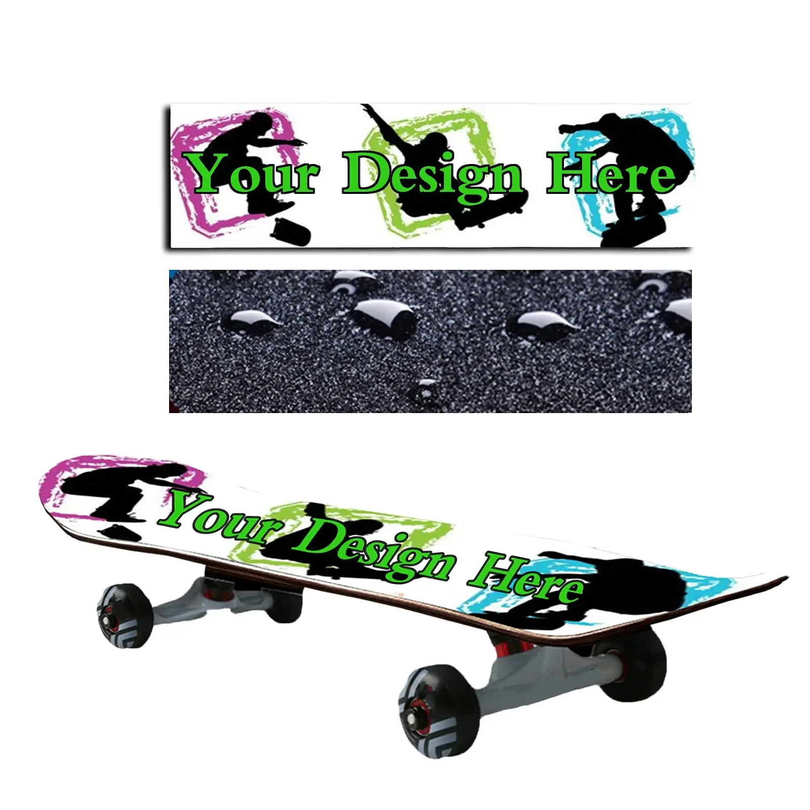 Custom Skateboard Grip Tape, Personalized Grip Tapes, Anti Slip Longboard Scooter Grip Tape Sand Paper Sheet Sticker 9