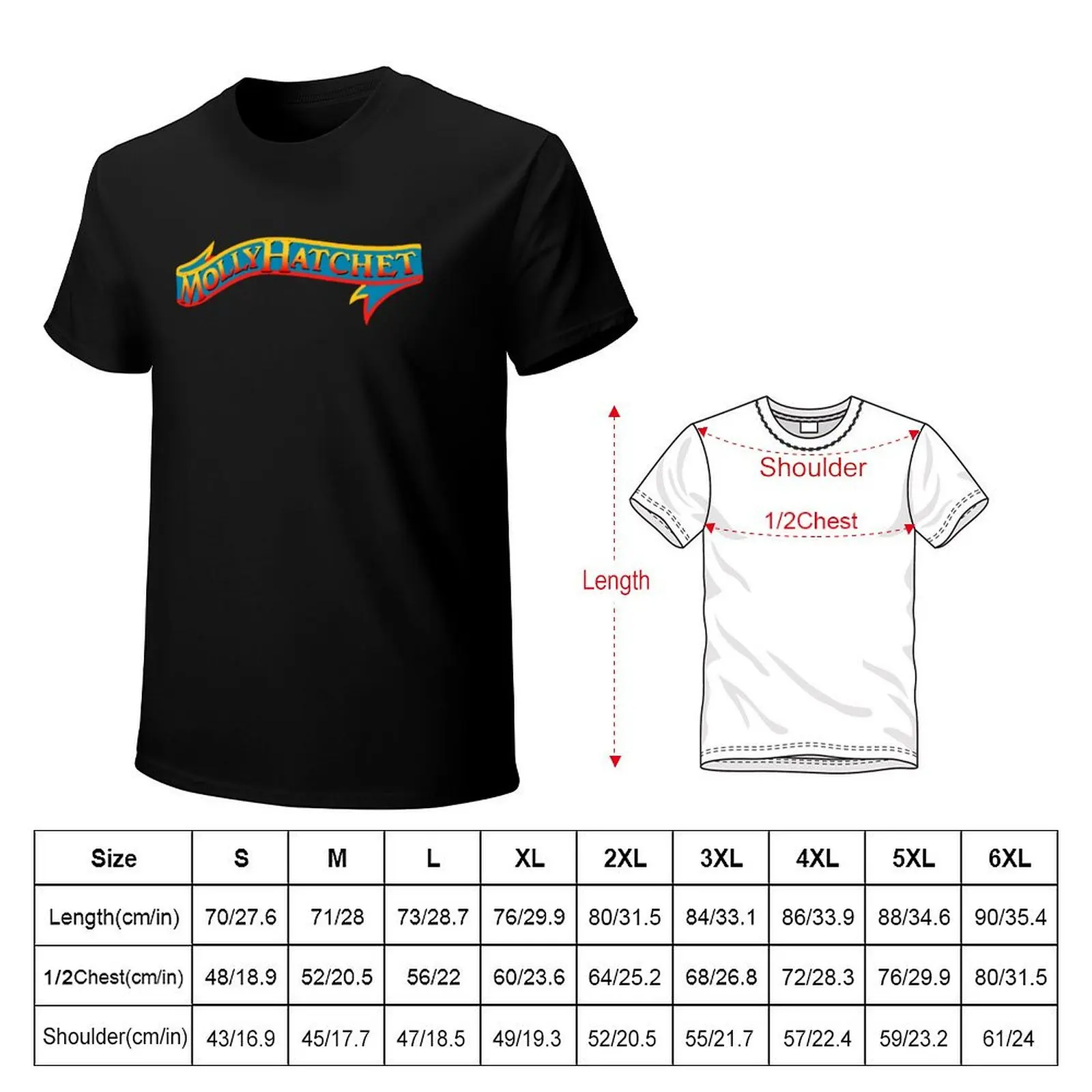 Molly Hatchet T-Shirt Basic Solid Color Short Sleeve Cotton Top