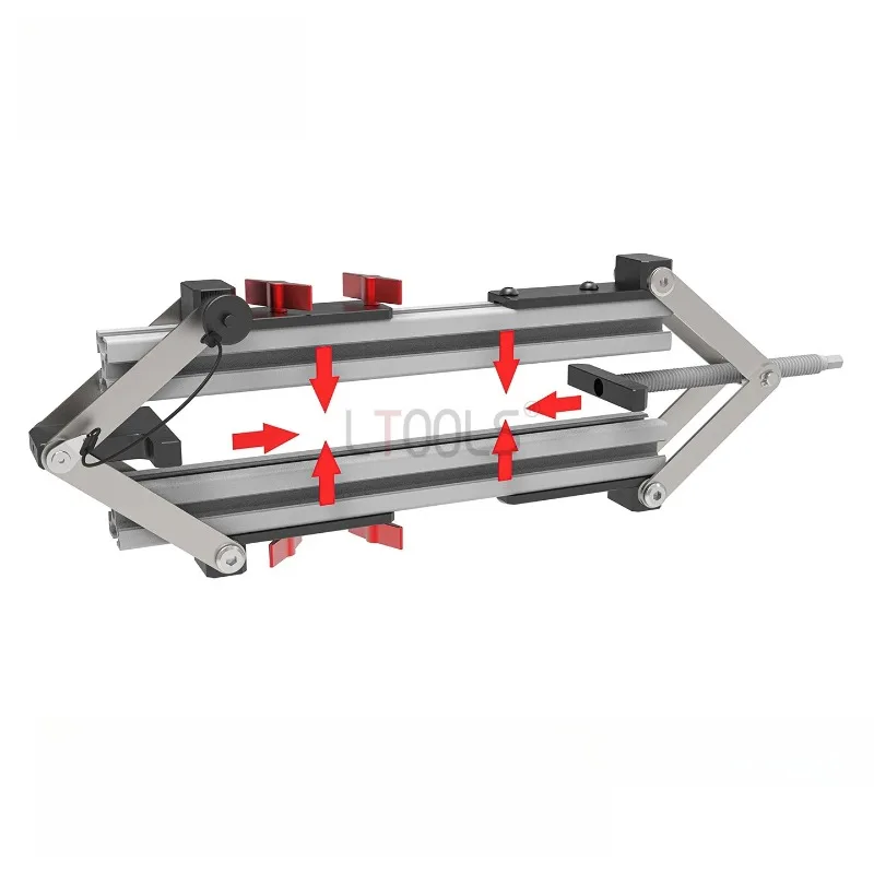 OvO Store Four-way Clamping Woodworking Panel Fixture Aluminum Alloy DIY Splicing Fixture 3030 Aluminum Profile Special Set