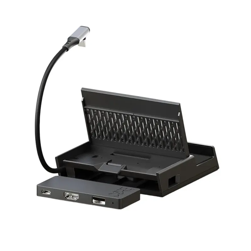 A23F-For Steam Deck Stand Docking Station With USB C Hub For ROG/ X Ally Detachable Design Portable Docking Station