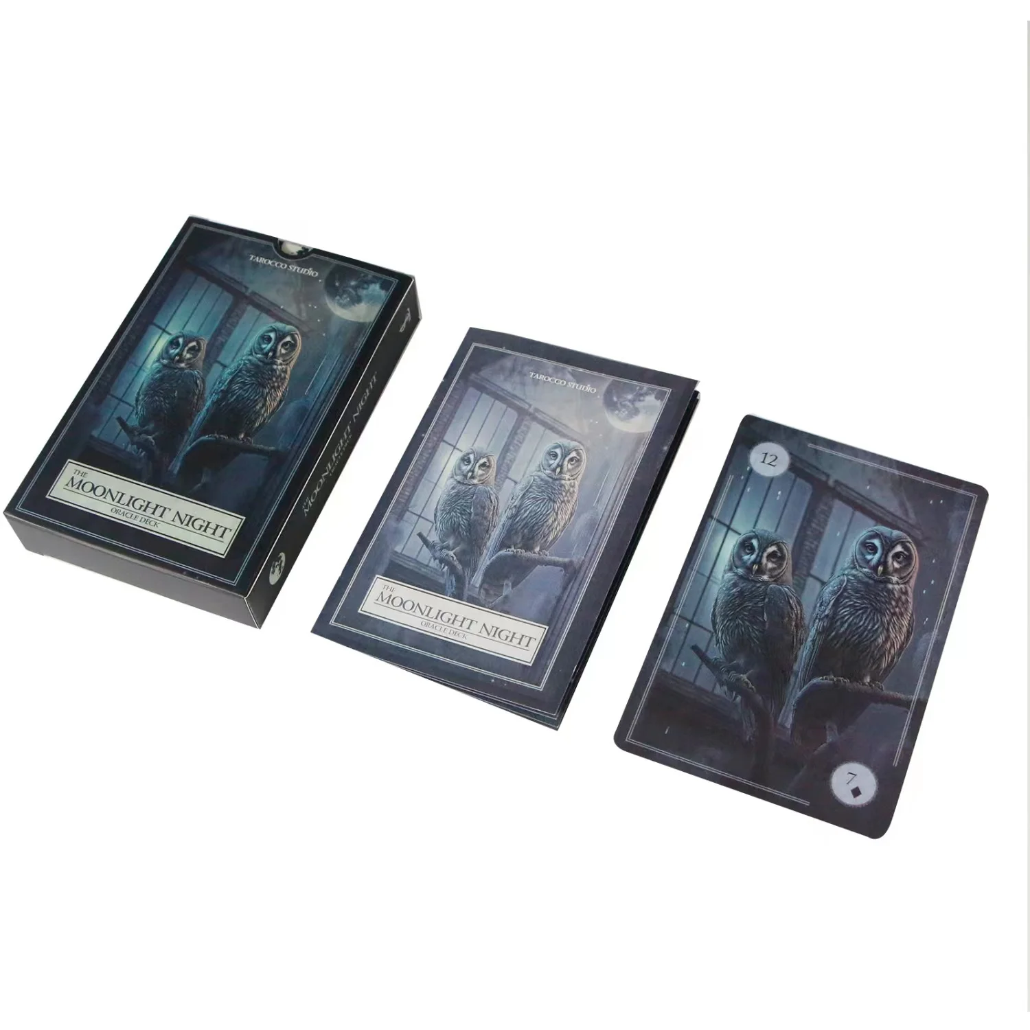 12X8 cm Moonlight Night Oracle Cards 44 Pcs