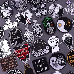 Patches bordados para roupas, bola mágica punk, ferro-on, termoadesivo, hippie, rock, motoqueiro, costura