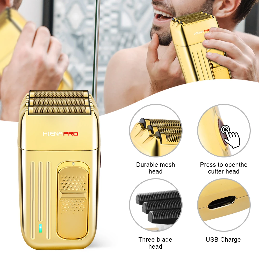 Set Pemotong Rambut Tanpa Kabel yang Ditingkatkan - Pemangkas Jenggot Profesional untuk Pria dengan Sisir Penataan Rambut T-Blade