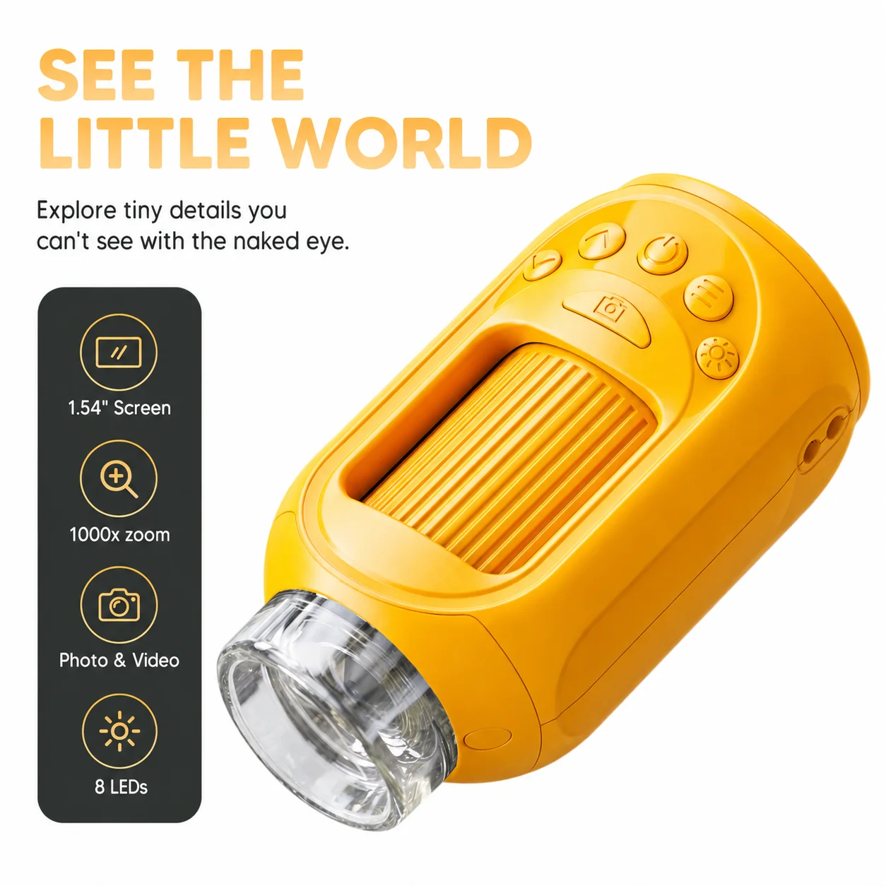 1000X Kids Handheld Digital Microscope 1.54