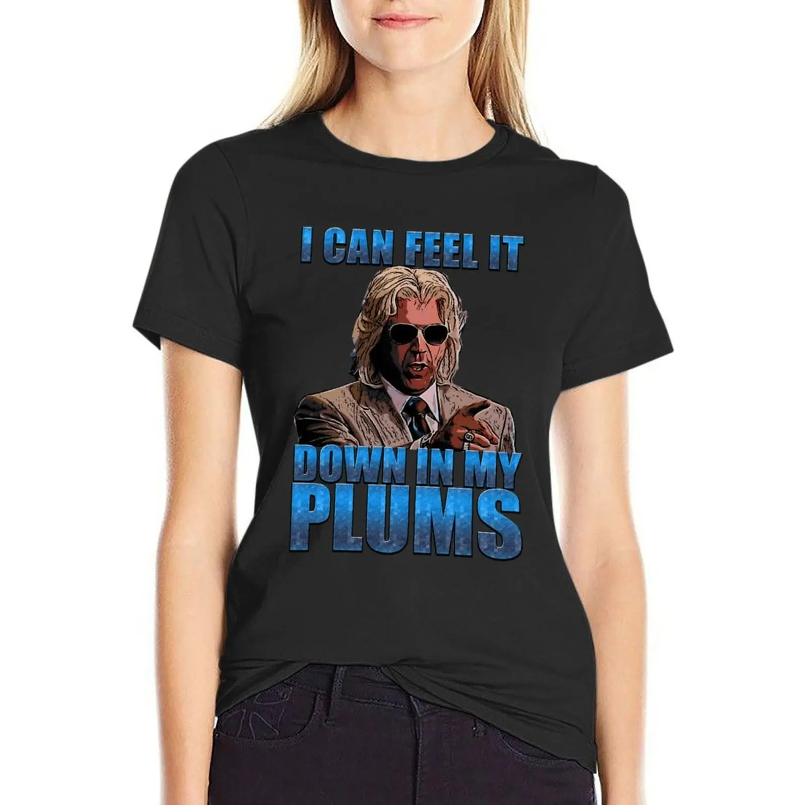 

i can feel it in my plums T-shirt plus size tops cute tops summer clothes plus size t shirts for Women loose fit