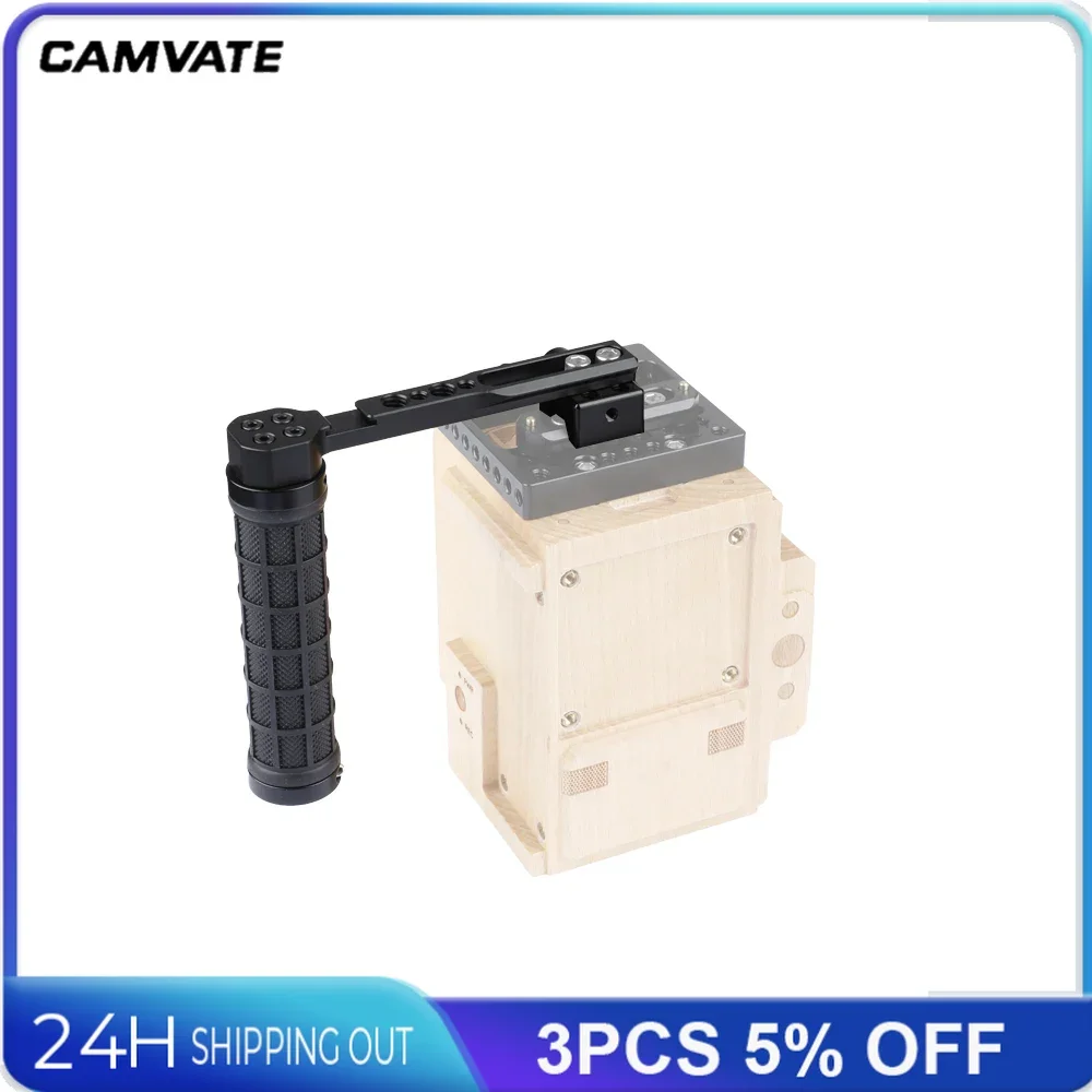 Camvate Rubber Nato Handvat Grip L-Type Met Nato Klem Voor Dslr Camera Cage Rig Monitor Led Video Licht microfoon Statief
