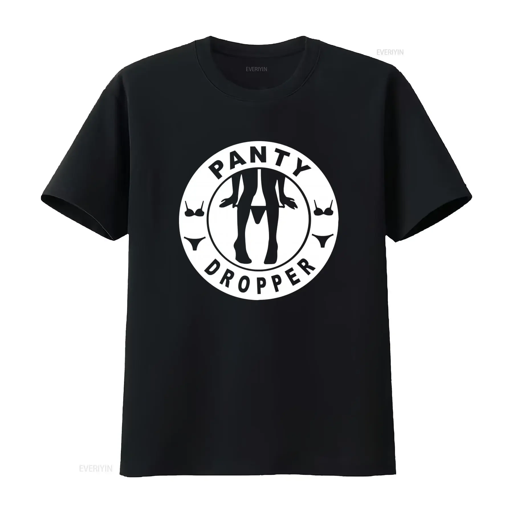 Panty Dropper Round Black Low Boost JDM Turbo Funny  T Shirt for Men vintage Washed Versatile homme designer clothes Breathable