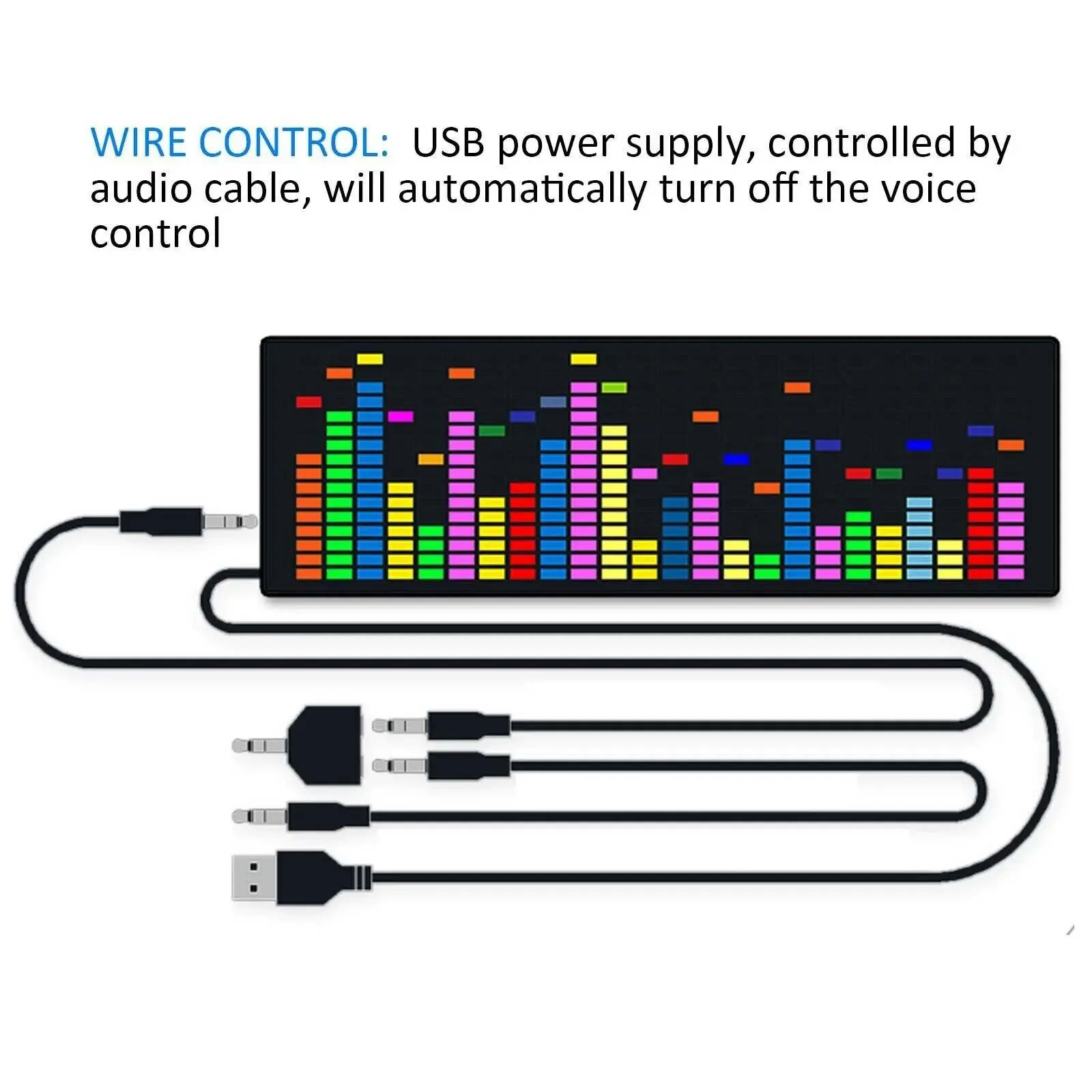 Moduł wyświetlacza analizator widma Audio LED VU miernik VFD Audio atmosfera zegar z wyświetlaczem 12 rodzajów USB 5V 1A 3W LED Pectrum