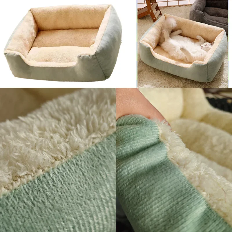 Bed for Cats Pet Products Cat Bed Warm Cushions Kitten Goods Accessories Supplies Things Accessory Habitats Basket House Bed Pet