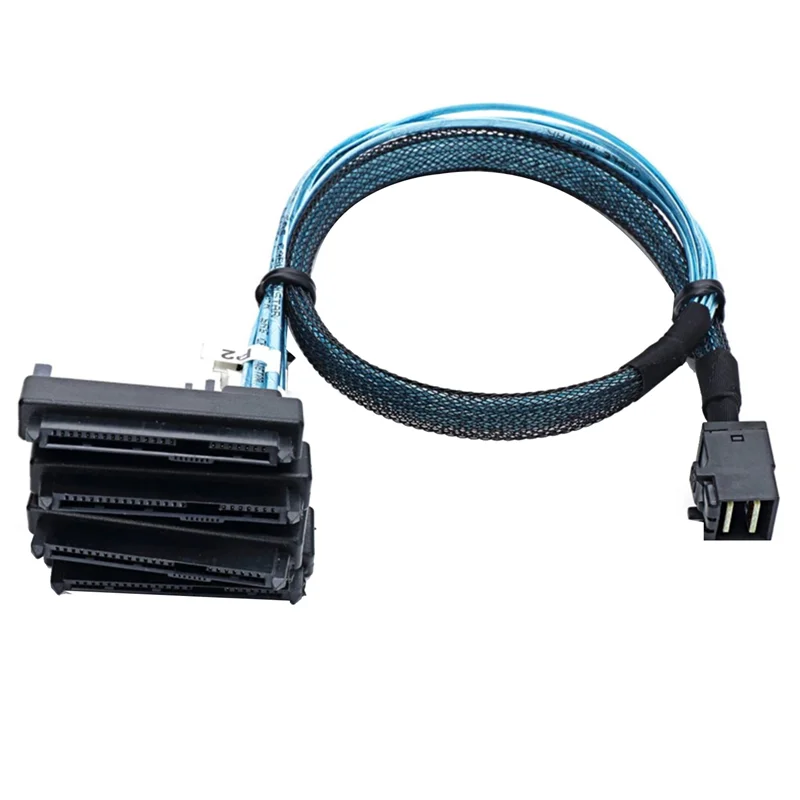A26P Mini SAS HD 12G SFF8643 إلى 4 SAS 29 Pin SFF8482 كابل موصلات مع 15 Pin SATA موصل الطاقة المراقب المالي