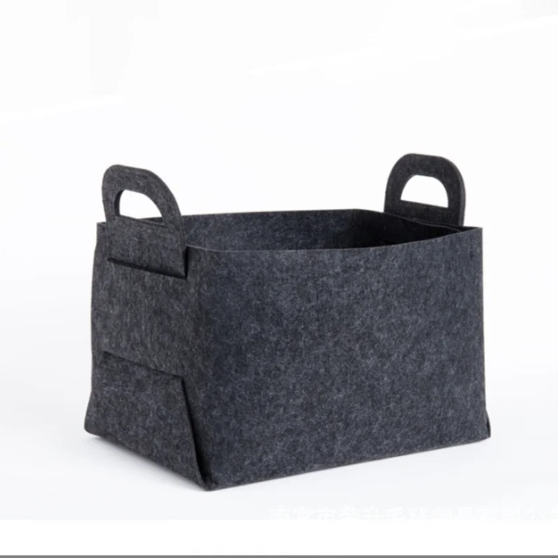 Foldable Felt Storage Basket Laundry Basket Desktop Sundries Underwear Clothes Toy Home Storage Box Container Bathroom Organizer