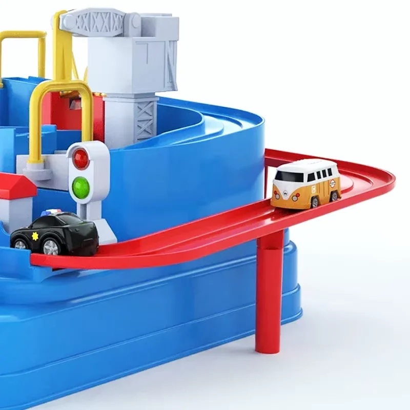 سباق السكك الحديدية نموذج سيارة ألعاب تعليمية الأطفال المسار مغامرة لعبة الدماغ الميكانيكية التفاعلية قطار الحيوانات لعبة صاروخ الفضاء