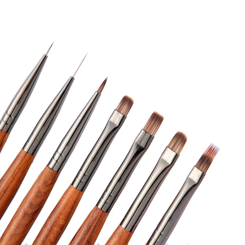 1/7PCS Nail Pen Brush Set Different Sizes Nail Glue Phototherapy Pen Suitable for Professional Salon or Home Use Gel Nail Brush