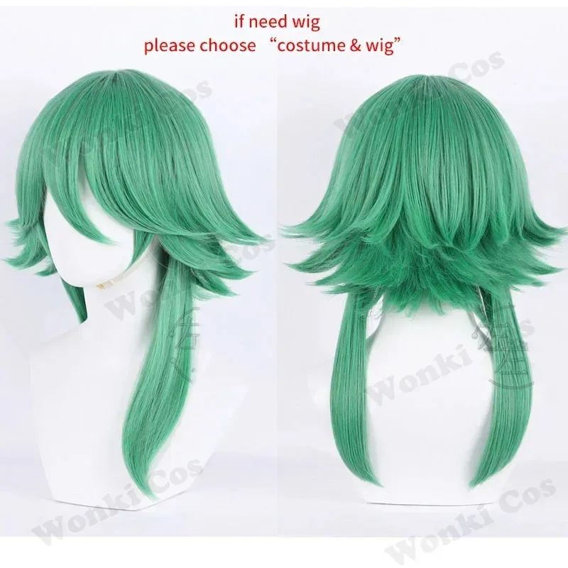 AAA 2025 Heartsteel Yone Alune تأثيري حلي Ezreal شعر مستعار أخضر الشعر ملابس تنكرية للحفلات LOL الرجال كرنفال وتتسابق