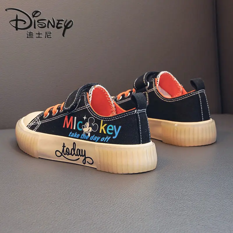 Disney Mickey Minnie Canvas Casual Shoes For Boy Girl Children\'s Low-top Comfortable Soft Sole Yellow Men Women Couple\'s Shoes