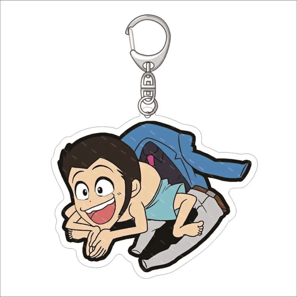 Anime Acrylic Characters Ishikawa Goemon Rubang Sansi Zenigata Koichi Mine Fujiko Keychains Key Ring Ornament Funny Bag Pendant