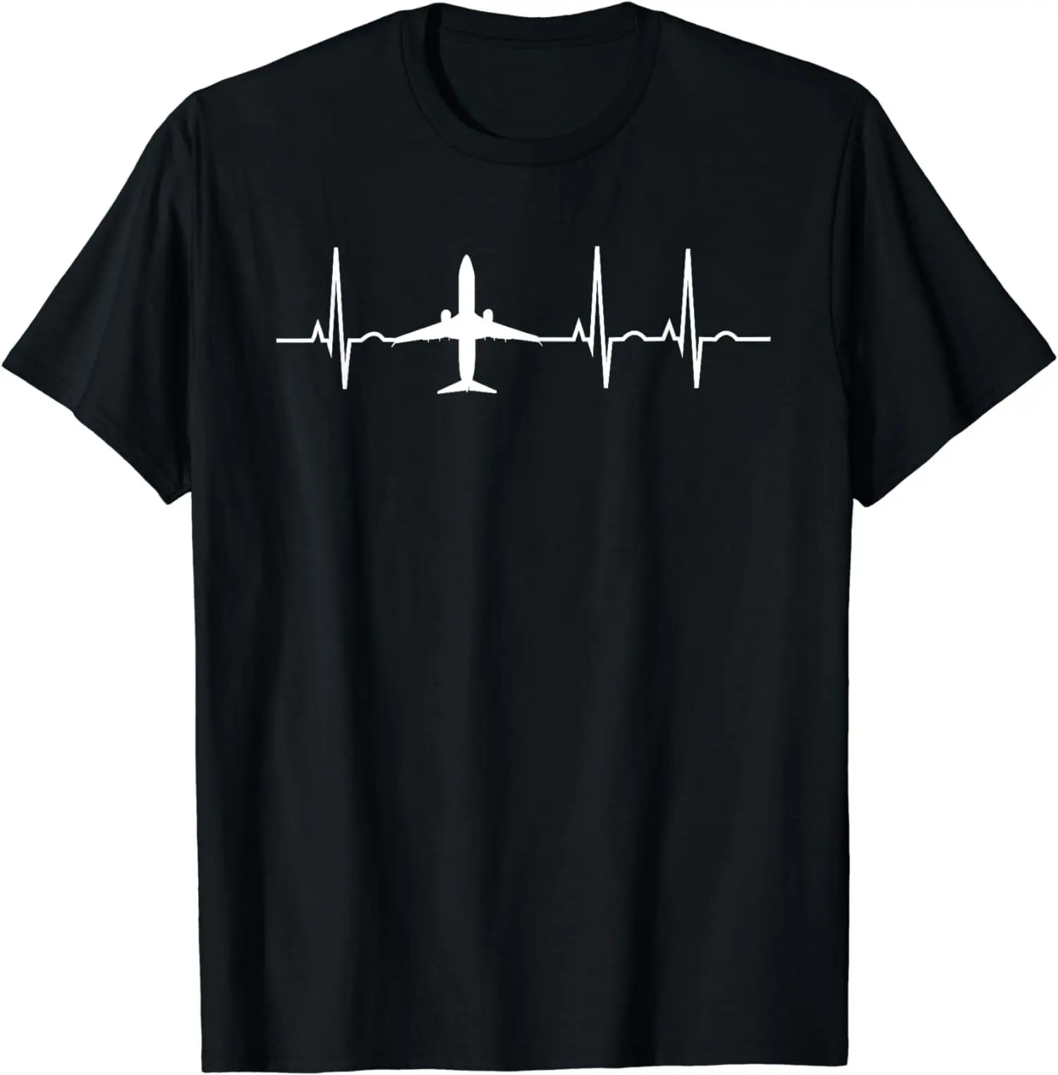 Airplane Heartbeat Pilot Flying Cool Aviator Gift Unisex T-Shirt