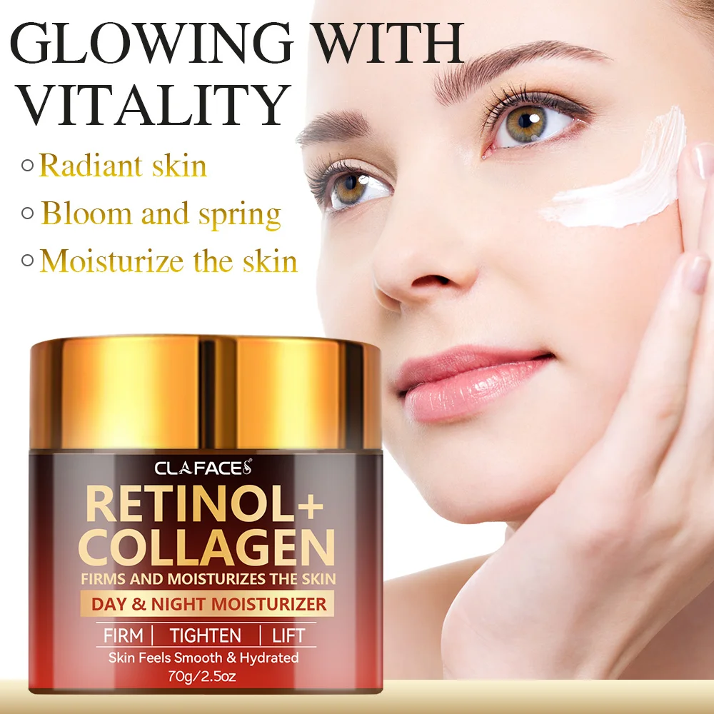 Retinol & Kollagen Straffende Creme: Anti-Aging-Formel mit Hyaluronsäure und Niacinamid. Aufhellend, straffend und elastizitätsfördernd