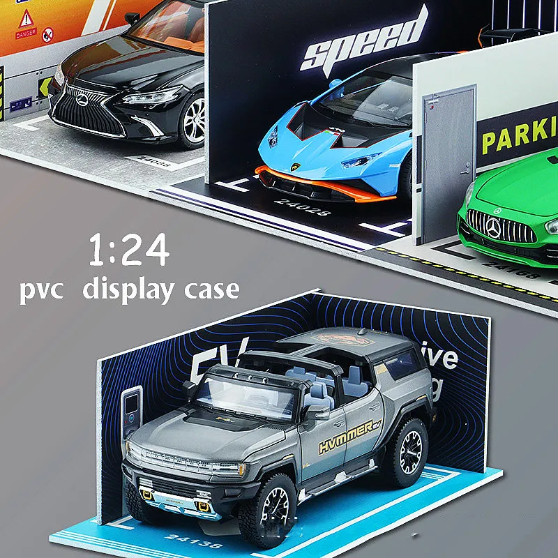 Diorama 1 24 Garage For Diecast Car Pvc Miniature Cars Parking Space Collection Decoration Display  Model Kit For Automobile Toy