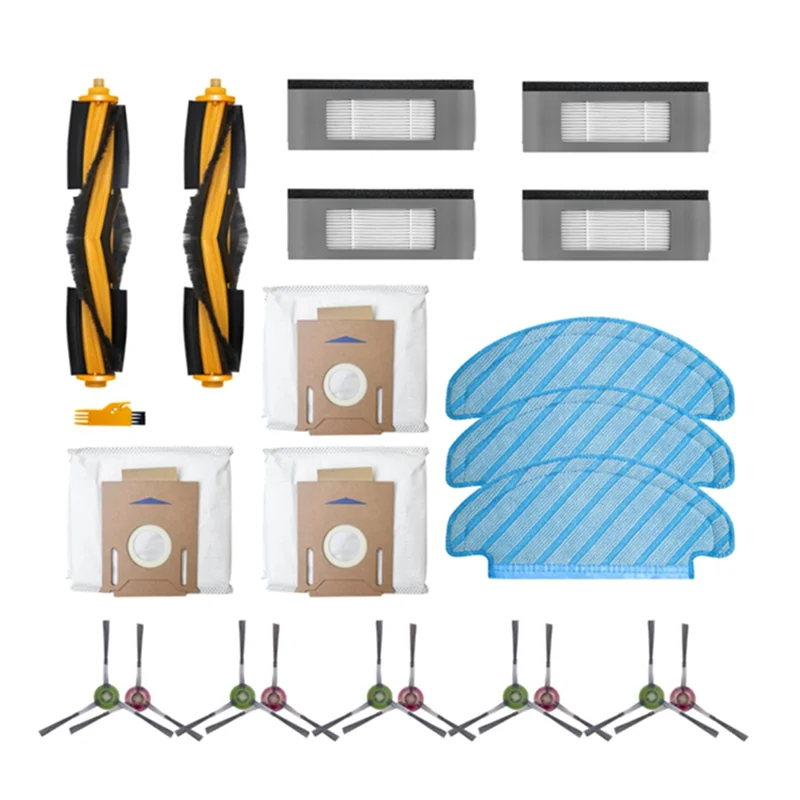 A76G-For Ecovacs DEEBOT OZMO T8 AIVI / T8 Max Ecovacs / N8 Plus / N8 Pro قطع غيار فرشاة جانبية رئيسية ممسحة قماش فلتر Hepa