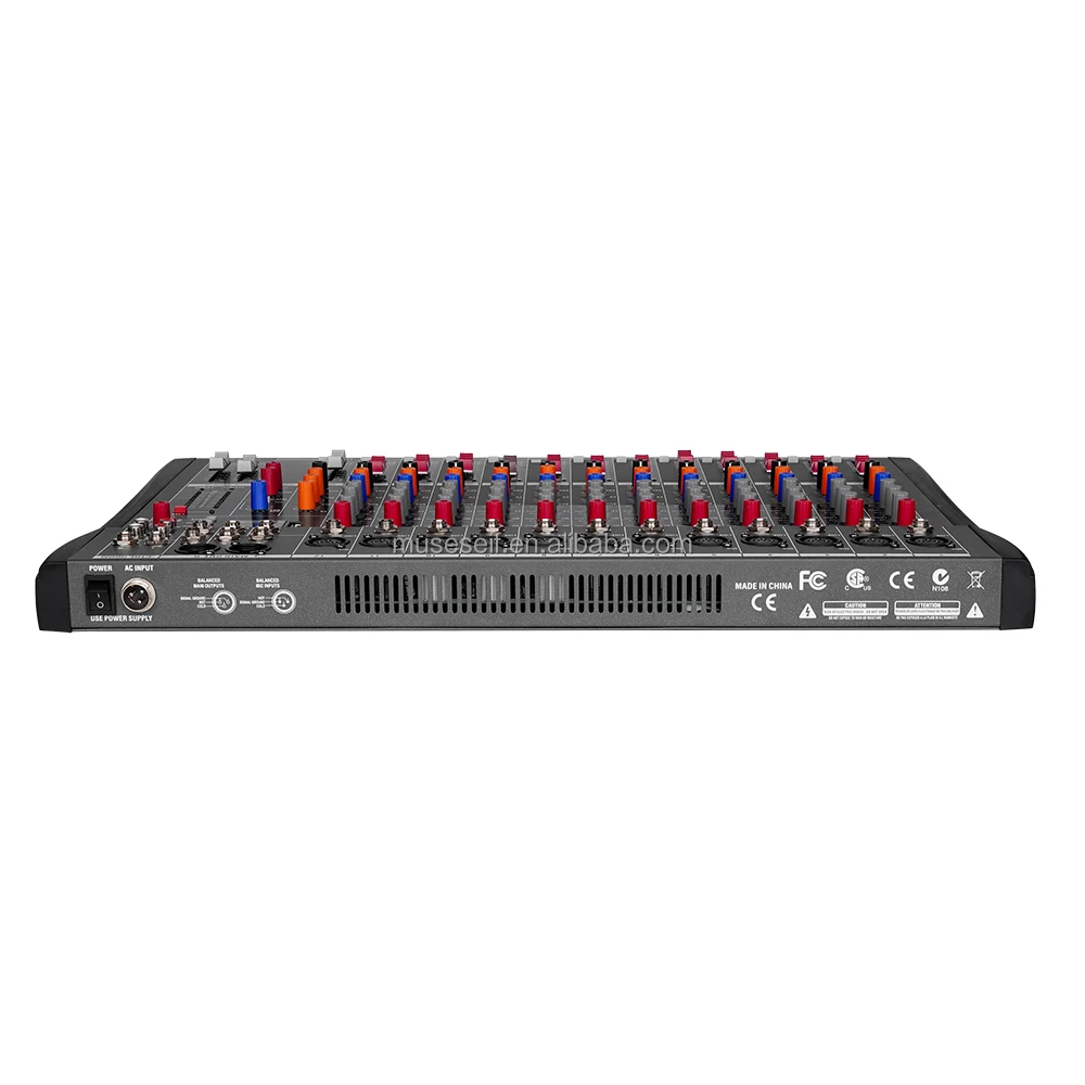 Único E/CT12 USB 48V Phantom Power DJ controlador 12 canales consola mezcladora estudio Audio mezclador para grabación de ordenador sonido Cont