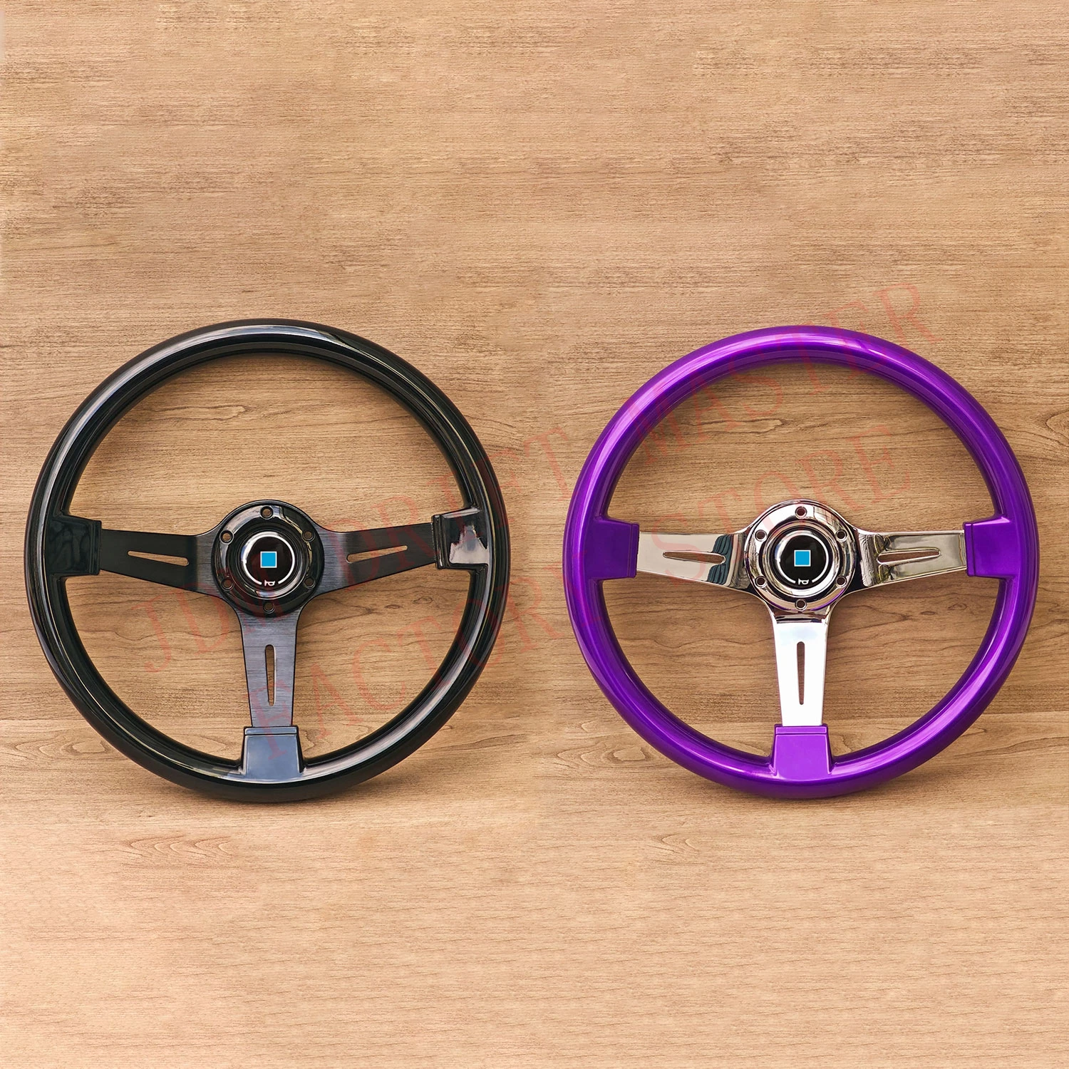 Purple/Black 14inch ABS Sim Racing Steering Wheel Nardi Drifting Sport Steering Wheel for Universal