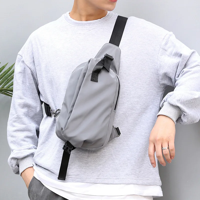 

New Men's Chest Bag Korean Fashion Trendy Shoulder Bag Messenger Sports Backpack Outdoor Large-Capacity Splash-proof Chest Bag