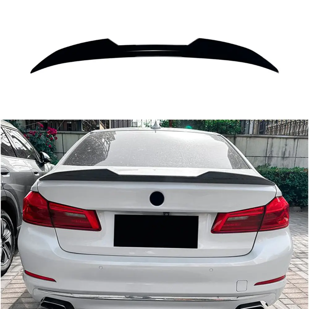 FOR BMW 5 Series G30 2018-2023 525i 530i PSM Style Carbon Black Car Rear Trunk Lid Spoiler Wings Tuning Accessories Par