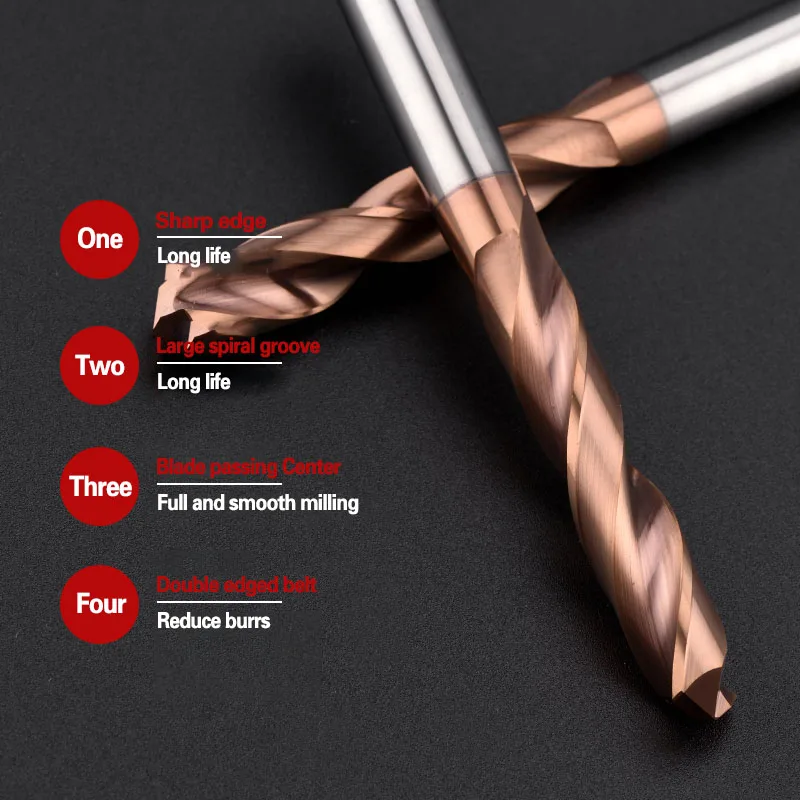 Chắc Chắn Carbide Máy Khoan Dài Dài Thép Vonfram Ốc Bông Che Lỗ Chế Biến CNC Carbide Máy Khoan Cho Thép Không Gỉ Kim Loại Nhôm Đồng