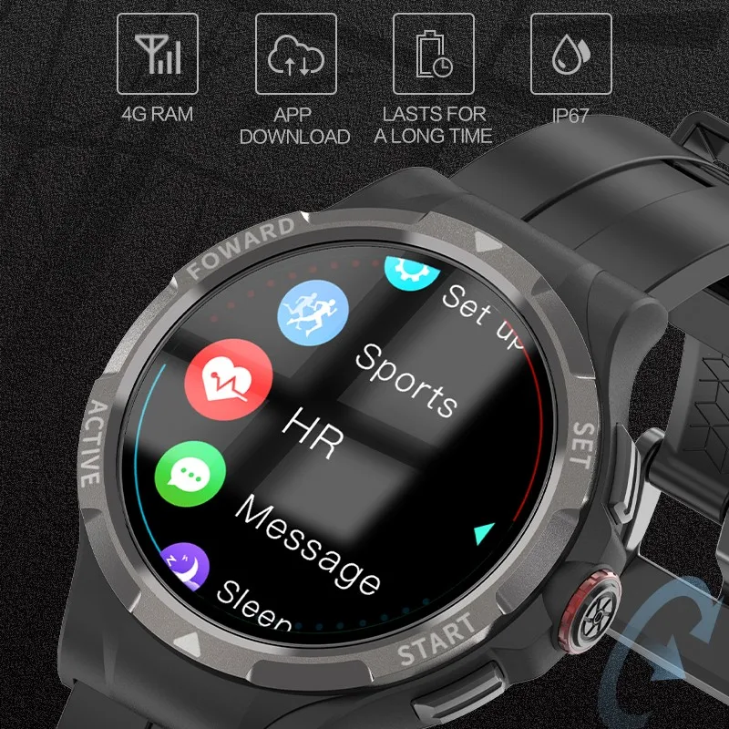 for New V10 4G Smart Watch For Men Face Unlock Gps Wifi Sports Call Smart Watch With 4G Sim Card And Camera Mobile