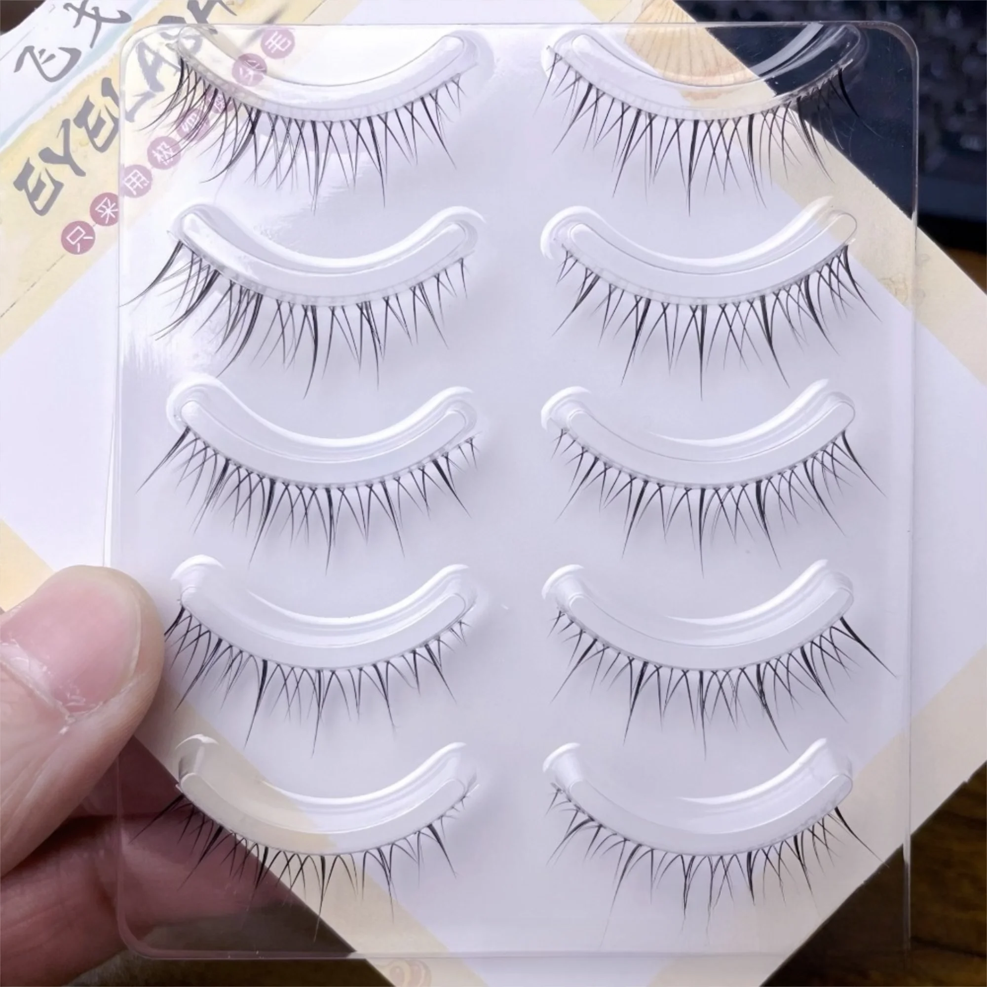 5 Pairs New Transparent Stem False Eyelashes Natural Manga Eye Eye Lashes Thick Soft Lash Extension Eye Makeup