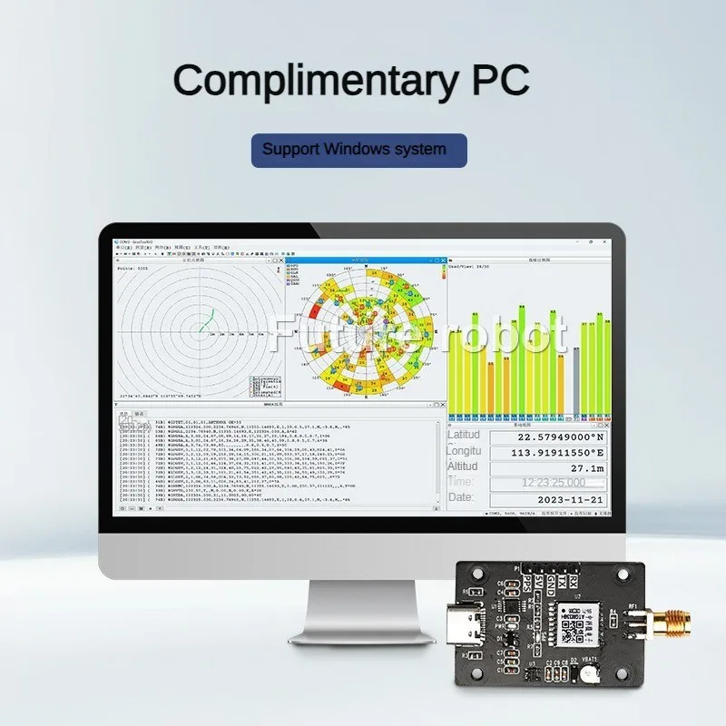 GPS Beidou 포지셔닝 모듈 GLONASS QZSS BDS IMU ROS 로봇 개발 보드 용 안테나가있는 네비게이션 위성 위치