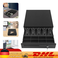 Cash Drawe, 5-Bill 8-Coin Cash Register Drawer with 3-Position Lock Steel Commercial Money Organizer Removable Tray with 2 Keys
