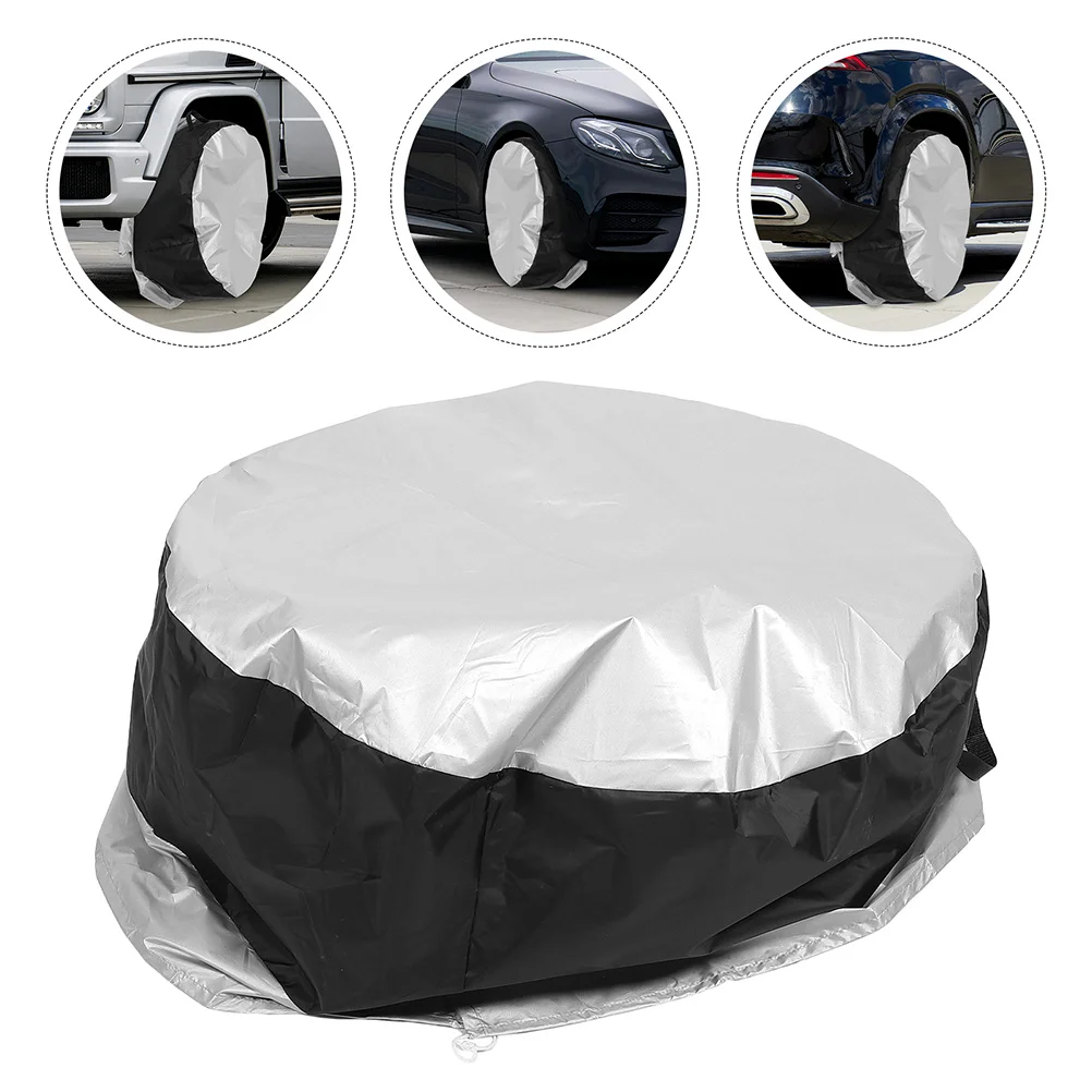 

Universal Spare Tire Cover Oxford Cloth Waterproof Dustproof Protection for Suvs Cars Trailers with Handle Camper Wheel Cover