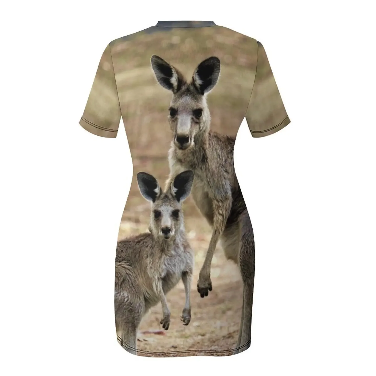 ชุดเดรสแขนสั้นลายจิงโจ้ ชุดเดรสฤดูร้อนสำหรับผู้หญิง ชุดราตรีสำหรับผู้หญิง ชุดราตรียาวสำหรับงานพรอม ชุดราตรียาวหรูหราสำหรับผู้หญิงสำหรับงานแต่งงาน