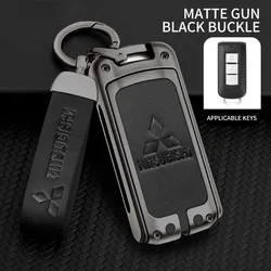 For Mitsubishi Xpander Outlander ASX Pajero Eclipse Cross Montero Zinc Alloy Leather Car Remote Key Case Cover Shell Accessories