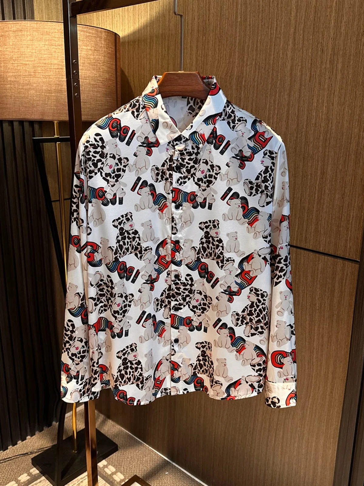 

Faionable Newcomer High-End Silk Long Sve Floral Print Men's irt Sli Urban Casual irt Breathable Thin S...