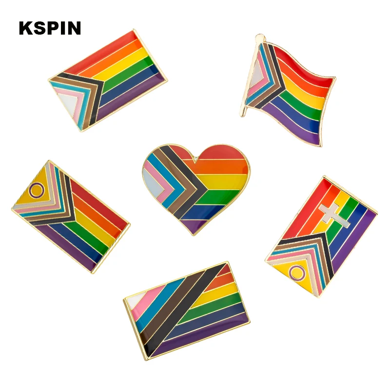 التقدم فخر شارة رمز دبوس شارات معدنية الزخرفية بروش دبابيس للملابس بروش مجوهرات XY0773