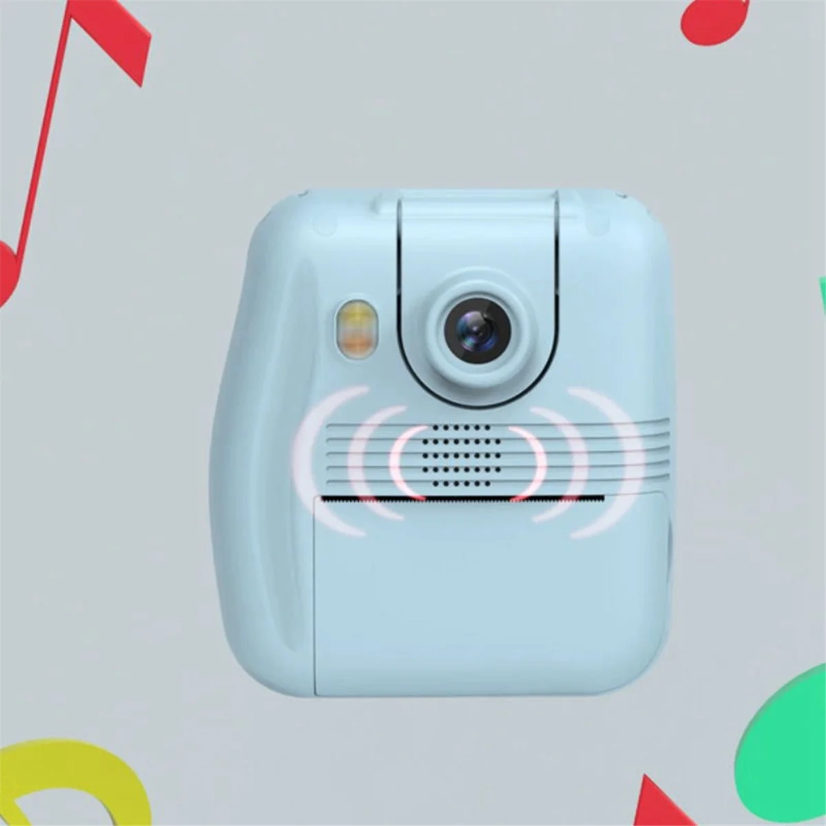 AA98 Flip Lens Kids Portable Printer Thermal Paper Stickers Paper Mini Printers Multi-Function Digital Small SLR Pink