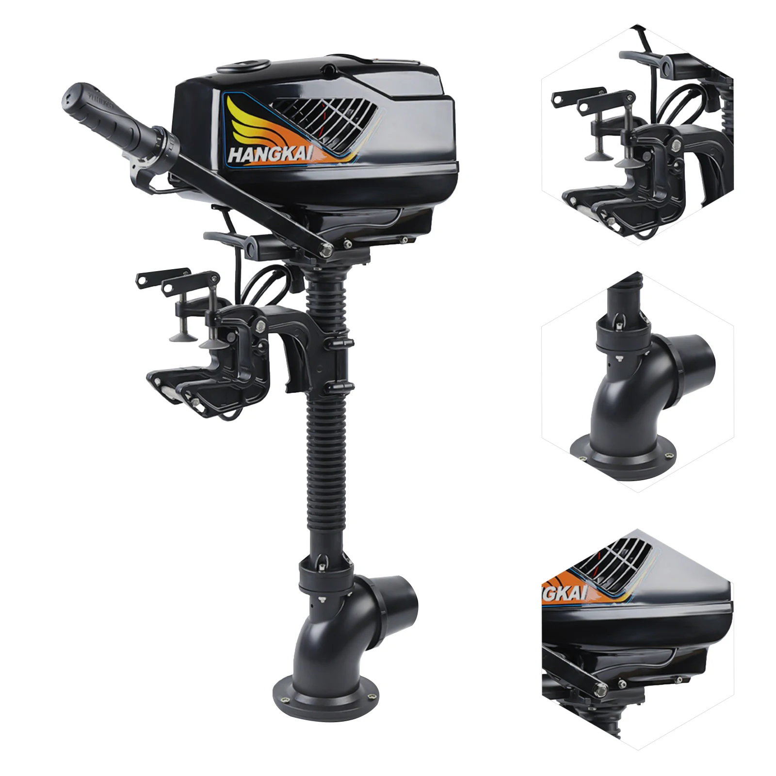 48V Electric Outboard Motor 1000W 4HP 3700rmp High Speed Pure Copper Core Brushless Motor Outboard Engine for Fishing Boats