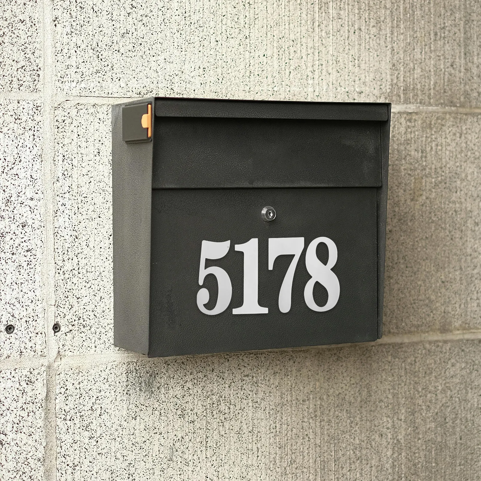 8Sets Self-Adhesive Mailbox Stickers Waterproof Number Stickers for Outdoor House Address Numbers Front Door Apartment Number