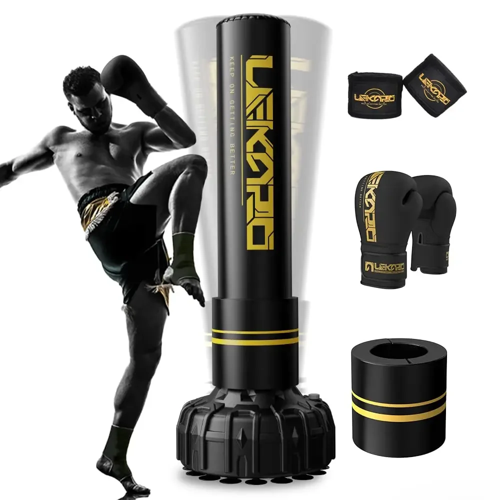 Training Heavy Boxing Bag Gym Floor Boxing Sandbag Home Punching Column Muay Thai Punching Tower Fighting Sandbag Boxing Post