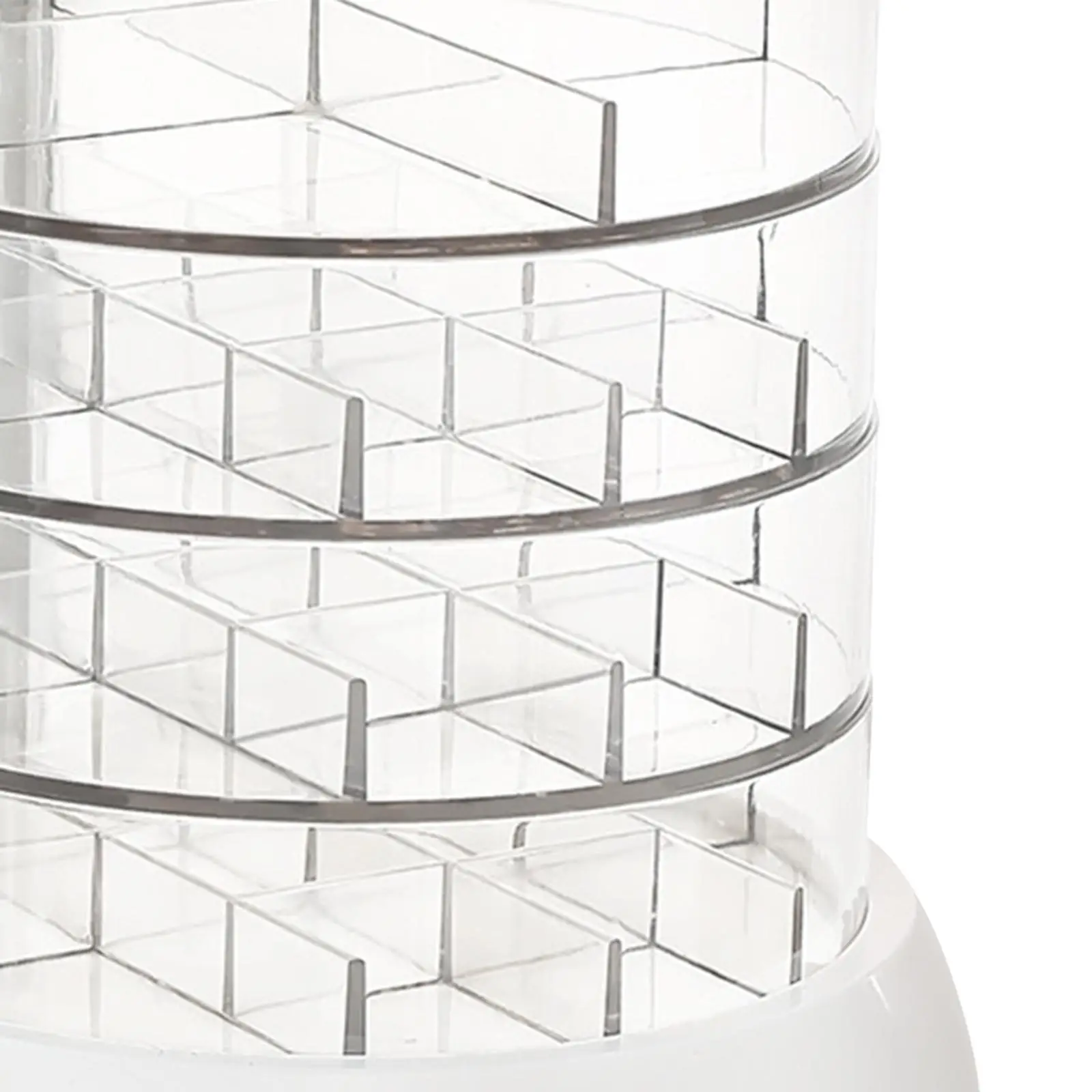 Rotating Jewelry Storage Box Jewelry Tray Rings Makeup Container Hair Ties 4 Layers Jewelry Organizer Box for Bathroom Party
